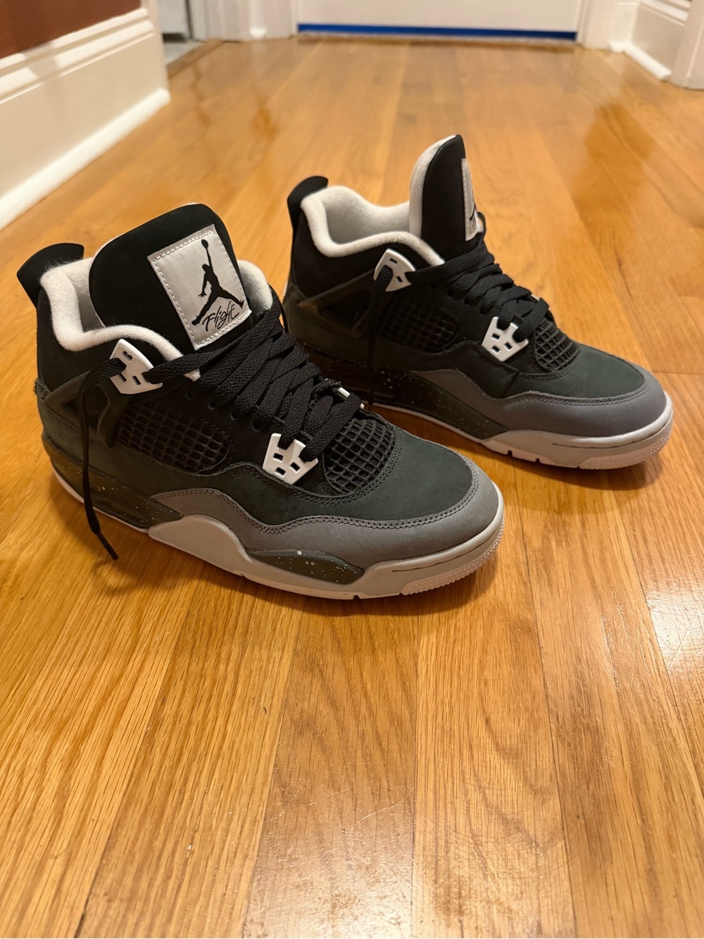 Jordan Retro Low Top Sneakers in Black, Gray, White